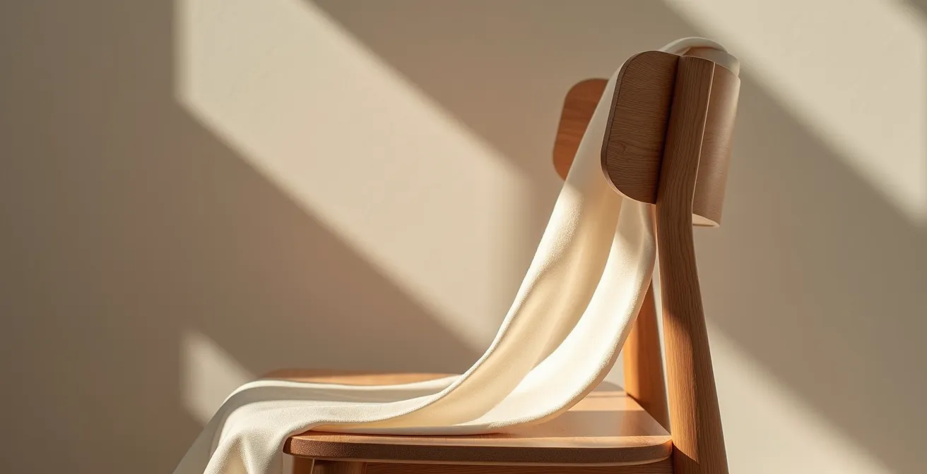 Détail rapproché de l'assemblage parfait et des finitions lisses d'une chaise bistrot en bois